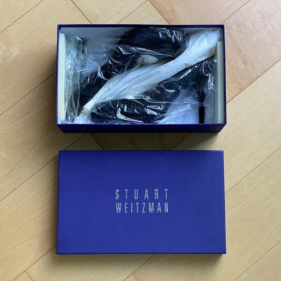 NEW IN BOX Stuart Weitzman Black Platform Heels Pumps Size 7.5 Made in Spain - Picture 8 of 9